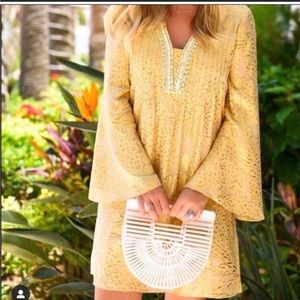 Lilly Pulitzer gold pineapple print dress